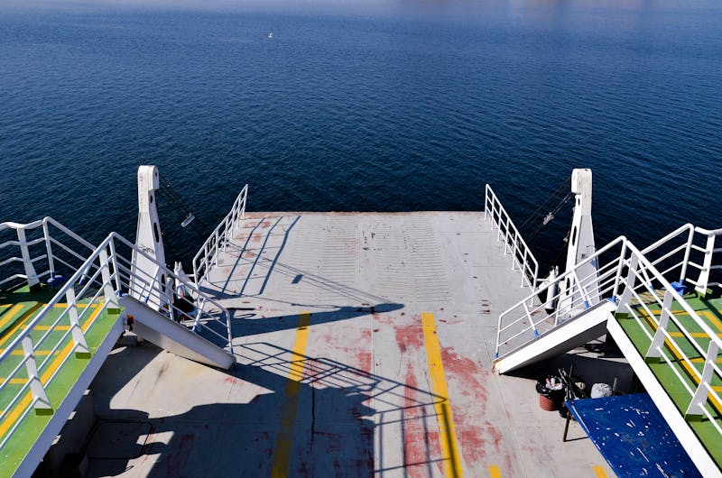 Vehicle transport on ferry